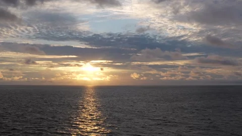 Captivating Sunset View from Ship Stock Footage 287203740