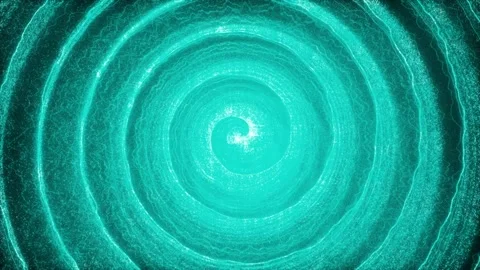 Captivating swirling patterns in vibrant turquoise animation with dynamic Stock Footage 300844496