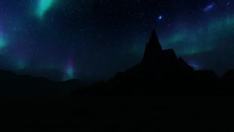 Captivating time-lapse of the mesmerizing Northern Lights illuminating the 動画素材 334658870