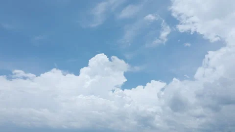 A captivating timelapse of clouds shifting across a blue sky Stock Footage 303465473