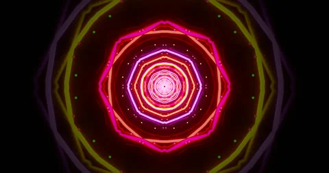 Captivating tunnel of vibrant colors creating a mesmerizing seaml Stock Footage 316403211