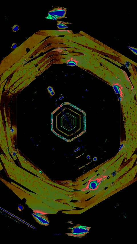 Captivating tunnel video loop featuring vibrant colors and seamless motion .. Video stock 321573165