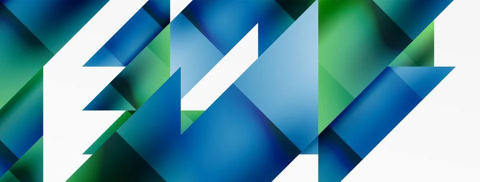 Captivating vector abstraction. Triangles interlock in mesmerizing dance Stock Illustration