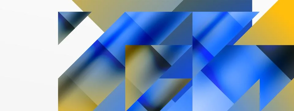 Captivating vector abstraction. Triangles interlock in mesmerizing dance Illustrazione stock