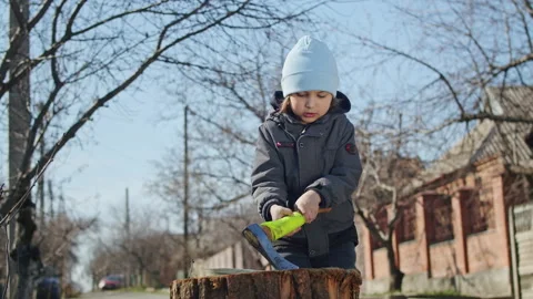 In this captivating video, a child learns valuable lessons about safety and Stock Footage 237320010