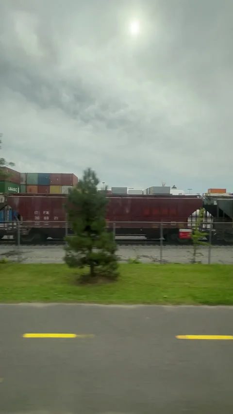 A captivating view from the inside of a moving train Stock Footage 315669045