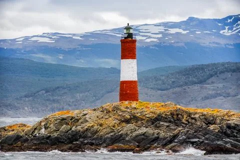 Captivating view of Les Eclaireurs lighthouse amidst the natural beauty of .. Stock Photos