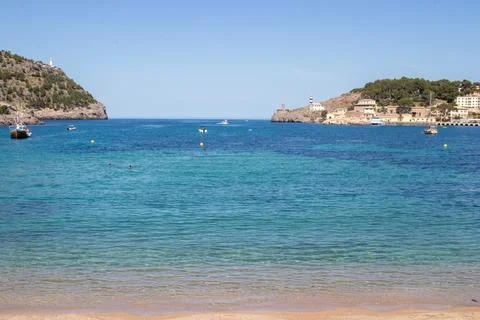 A captivating view of the sea from the beachside Stock Photos