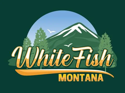 Captivating views of nature and sky in Whitefish Montana Stockillustratie