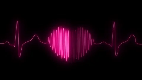 A captivating visualization of a dynamic heart rate, showcasing an active e.. Vídeos de archivo 346490737