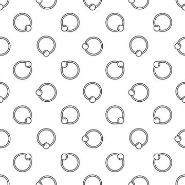 Captive ball ring vector seamless pattern Stock Illustration