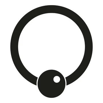 Captive bead ring piercing jewelry silhouette icon イラスト素材