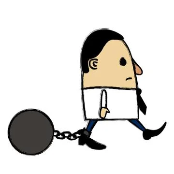 Captive businessman Stock Illustration