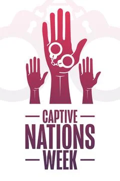 Captive Nations Week. Holiday concept. Template for background, banner, card Stock Illustration