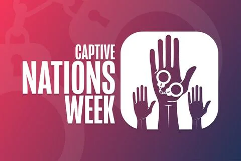Captive Nations Week. Holiday concept. Template for background, banner, card Stock Illustration
