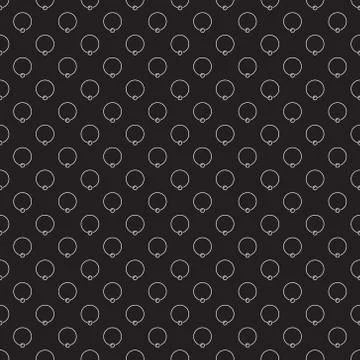 Captive ring vector dark seamless pattern. Piercing background Stockillustratie