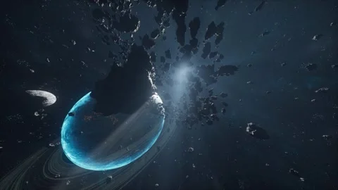 Captive Space. Views from space on star worlds. Weightlessness. Stock Footage 301765020