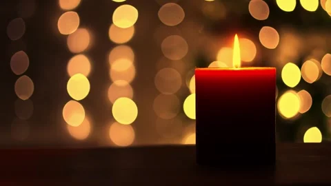 Capture a captivating moment with sparkling candlelight and a warm atmosphere. Stock Footage 258465591