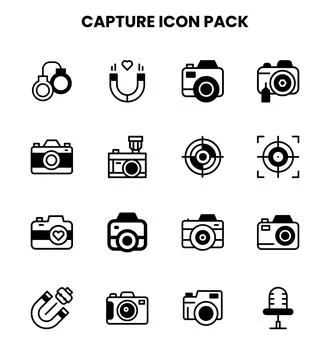 Capture DuoTone Design Icons Pack Stock Illustration