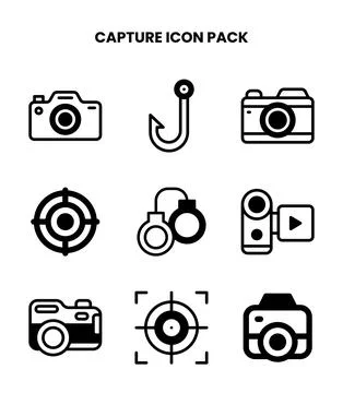 Capture DuoTone Design Icons Pack Stock Illustration