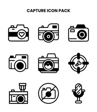 Capture DuoTone Scalable Icons Pack Stock Illustration