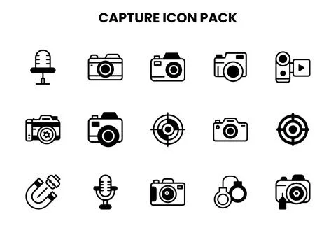 Capture DuoTone Vector Icons Pack Stockillustratie