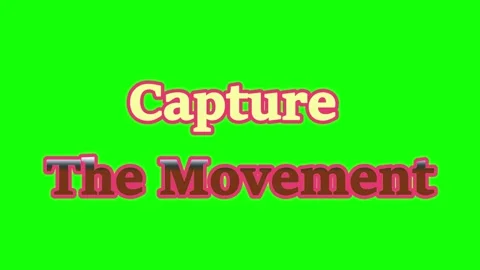 Capture the movement animated text graphic design elements against vibrant Video stock 340947814