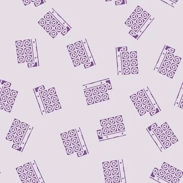 Capture plant carbon glyph vector seamless pattern Stock Illustration