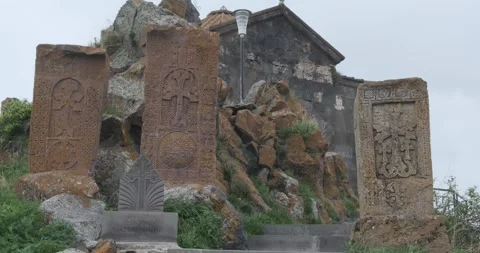 Capture the rustic allure of ancient stone slabs, cloaked in moss, set against Stock-Footage 252465603