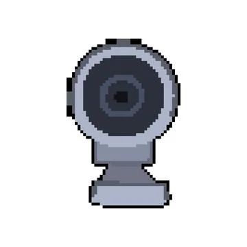 Capture web camera pixel art vector illustration Stock Illustration