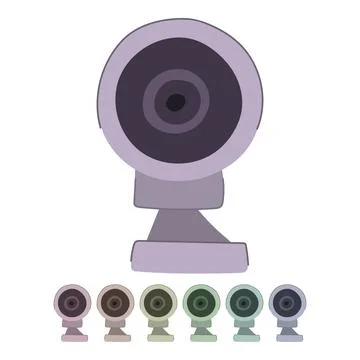 Capture web camera vector cartoon graphic Stockillustratie