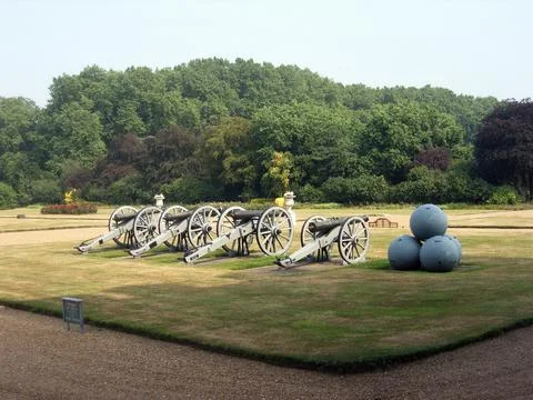 Captured Howitzers and Guns, Royal Hospital Chelsea, London Stock Photos