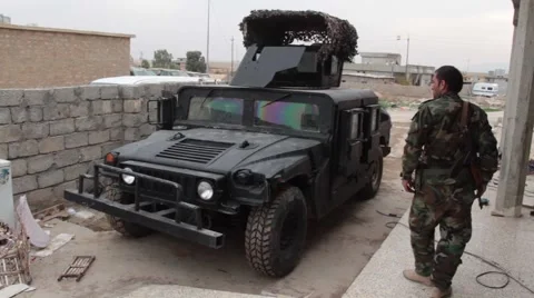 Captured ISIS Vehicle Stock Footage 44181114
