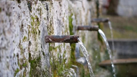 A captured source of pure mountain wate Stock Footage 265172188
