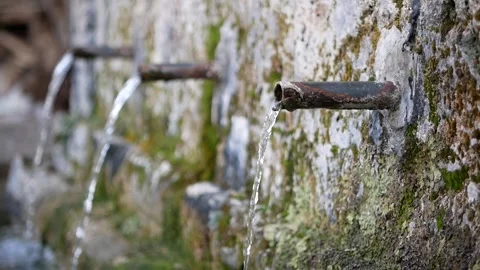 A captured source of pure mountain water Stock Footage 265172187