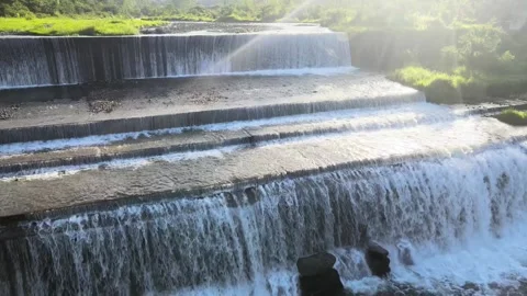 Captured Sunlight on Waterfall Video stock 146999581