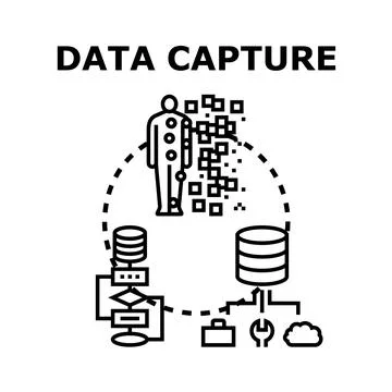 Capturing and processing human data for analysis Stock Illustration