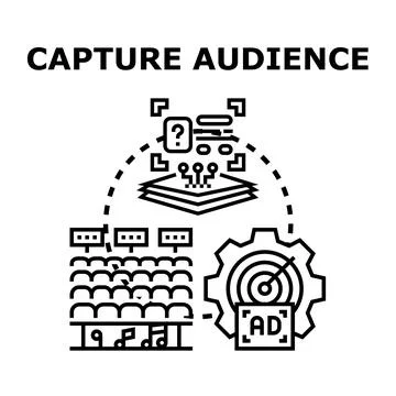 Capturing audience attention through targeted advertising and content Stock Illustration