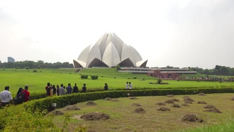 Capturing the Beauty of Lotus Temple Stock Footage 326288799
