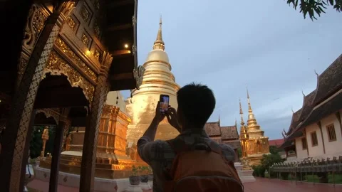 Capturing Beauty at a Stunning Temple Stock Footage 314456009