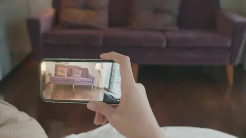 Capturing Cozy Interiors with a Smartphone Stock Footage 319415186