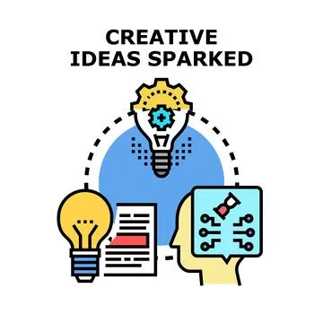 Capturing creative ideas sparking innovation concept Stock Illustration