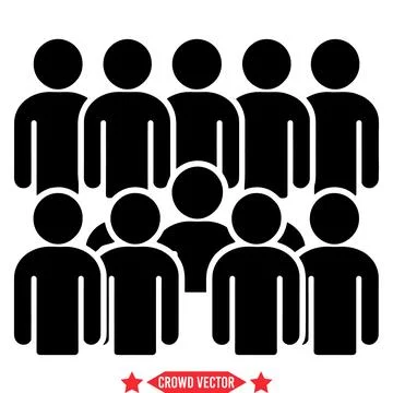 Capturing the Crowd Vector Silhouette Set for Dynamic Visual Narratives Illustrazione stock
