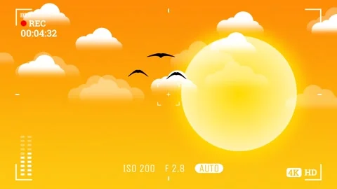 Capturing different sunrise scene in camera and creatively changing sunrise.. Stock Footage 245743458