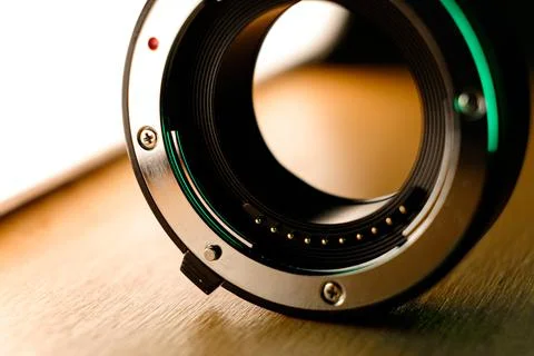 Capturing the essence of photography through a close-up lens perspective Foto stock