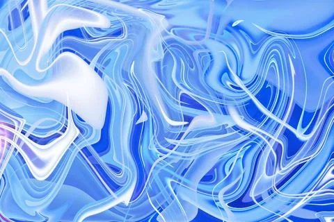 Capturing essence through the art of marbling blue liquid marble abstract b.. Stock Illustration