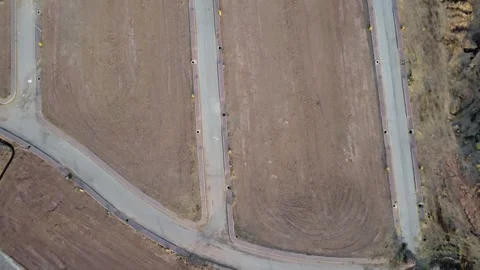 Capturing footage of numerous multiple residential plots, survey via drone Stock Footage 302153360