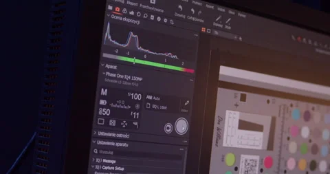 Capturing an Image with a Tethered Camera in a Professional Studio Stock Footage 315945883