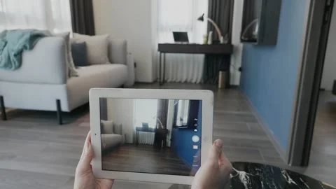 Capturing Interior Design with a Tablet Stock Footage 319415013