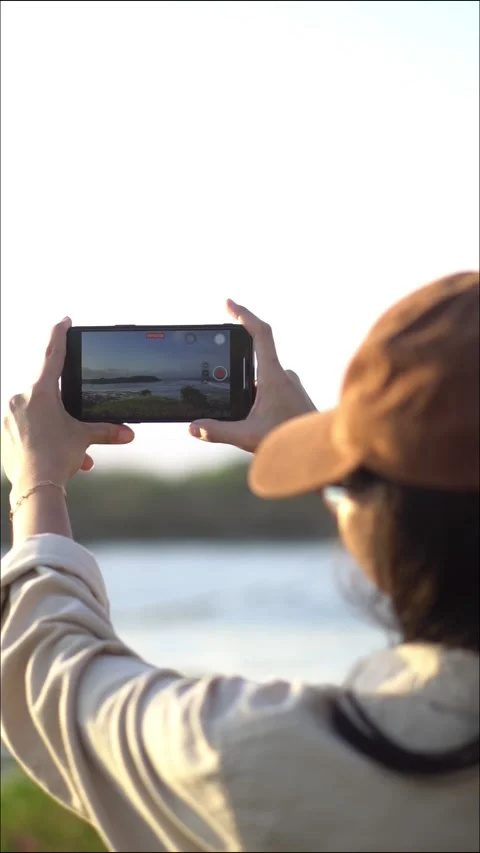 Capturing Nature with a Smart phone Stock Footage 283203458